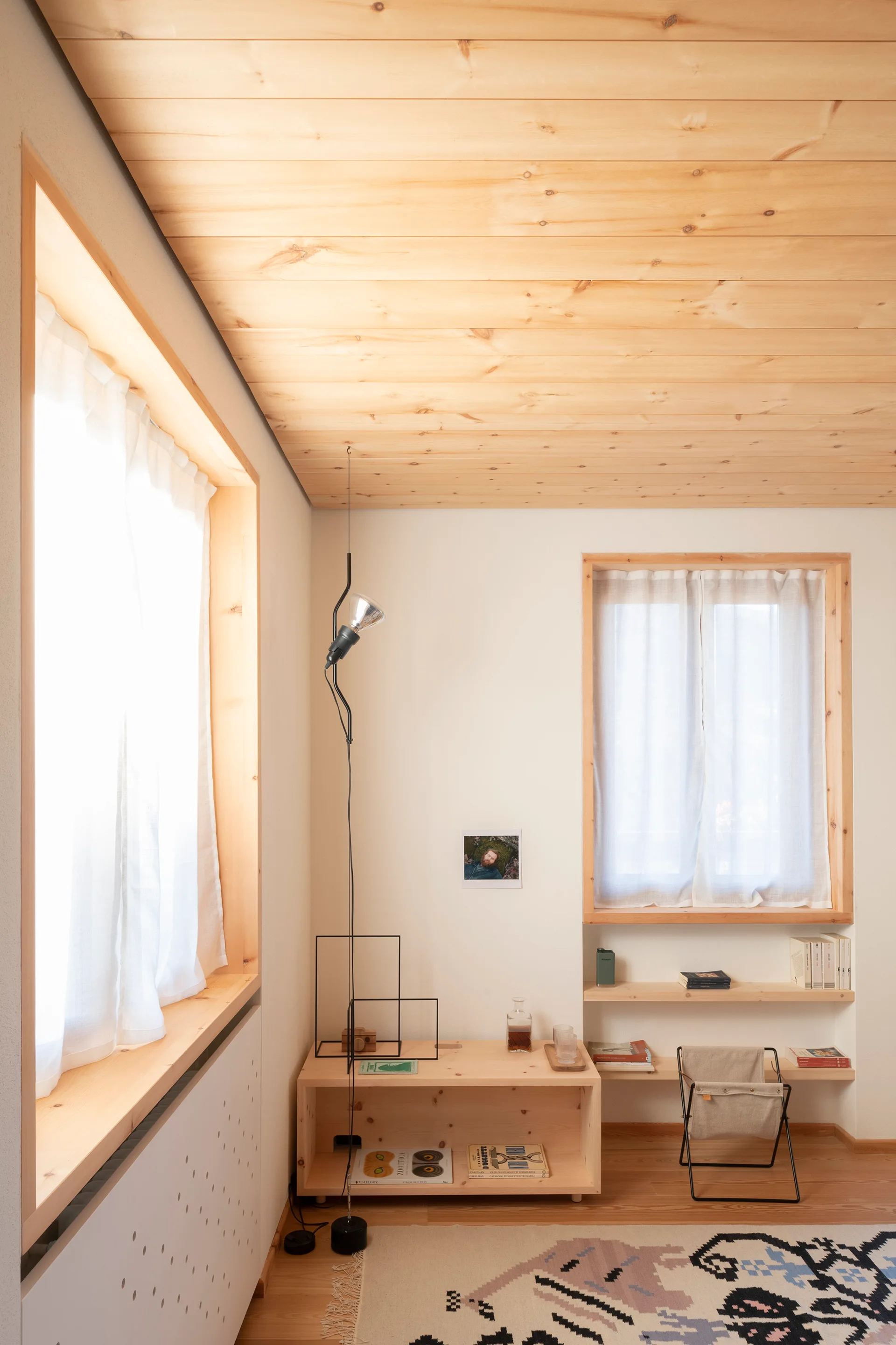 A Home in Bormio, studio wok, Interior, Bathroom, Windows, Beam