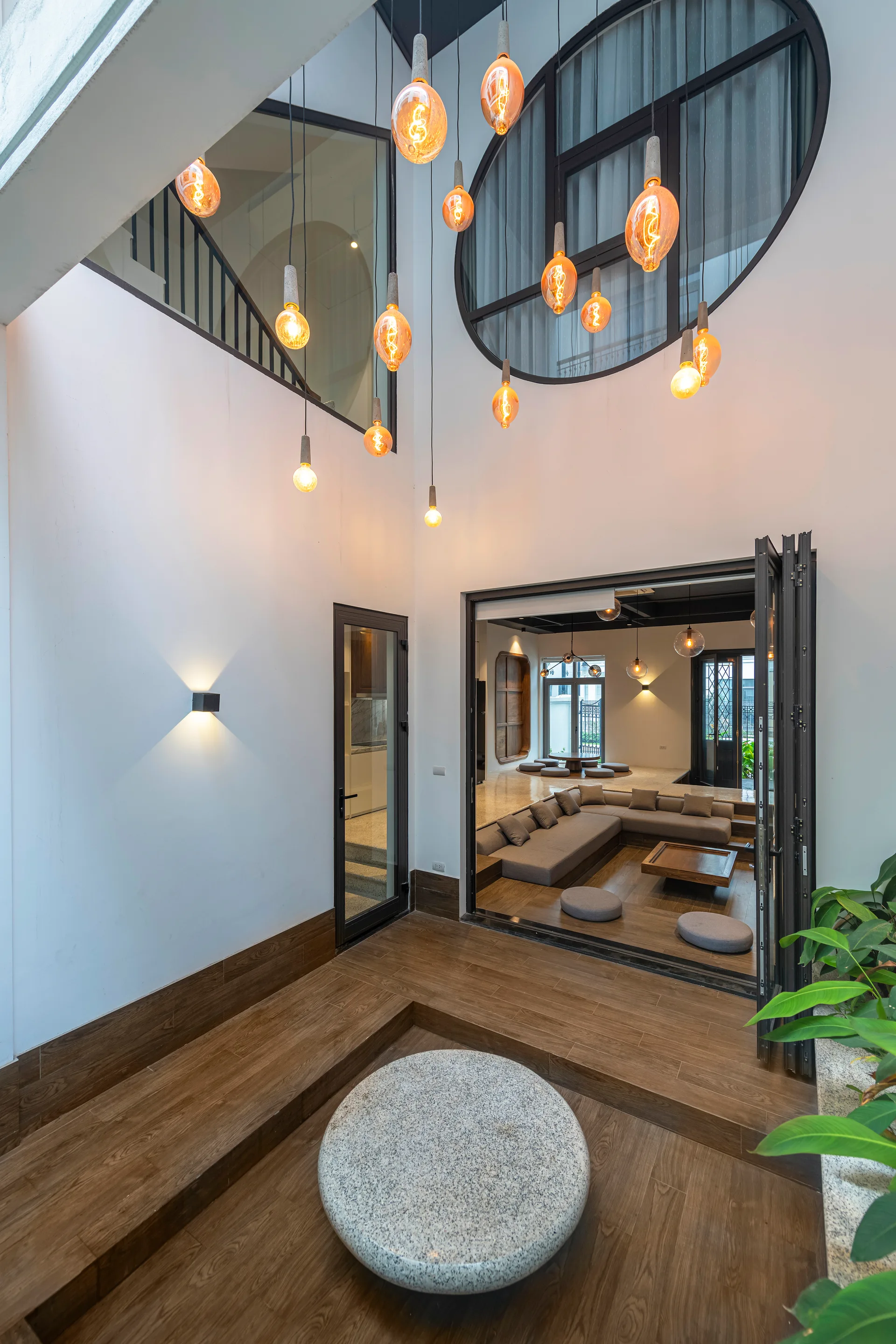 Chan House, Kay Architecture JSC, Interior, Lighting, Table, Windows