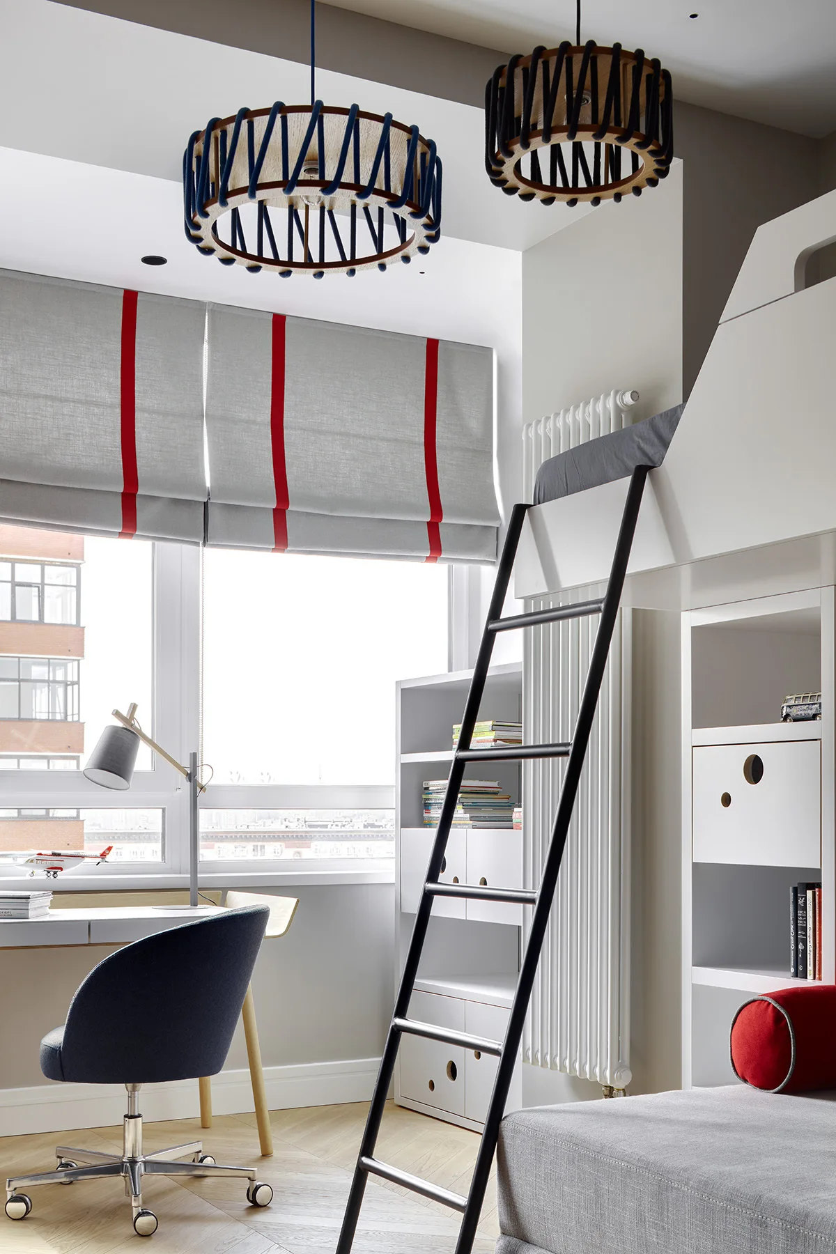 Apartment in Novopeschanaya, Aiya Design, Interior, Windows, Stairs, Chair