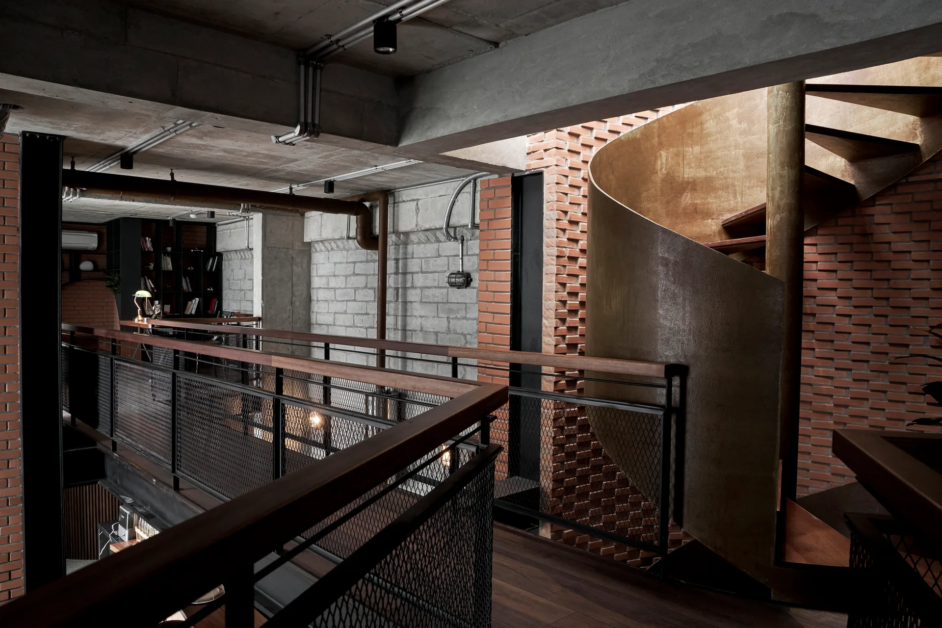 Ecopark Penthouse, Le House, Interior, Kitchen, Handrail