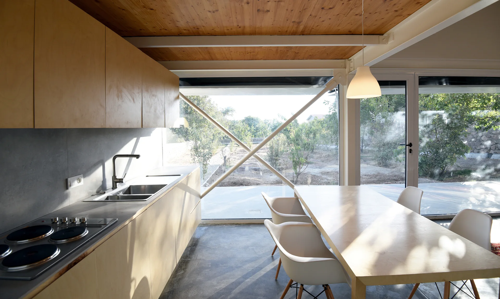 Fashand Villa, SABK design group, Interior, Kitchen, Sink, Countertop, Chair