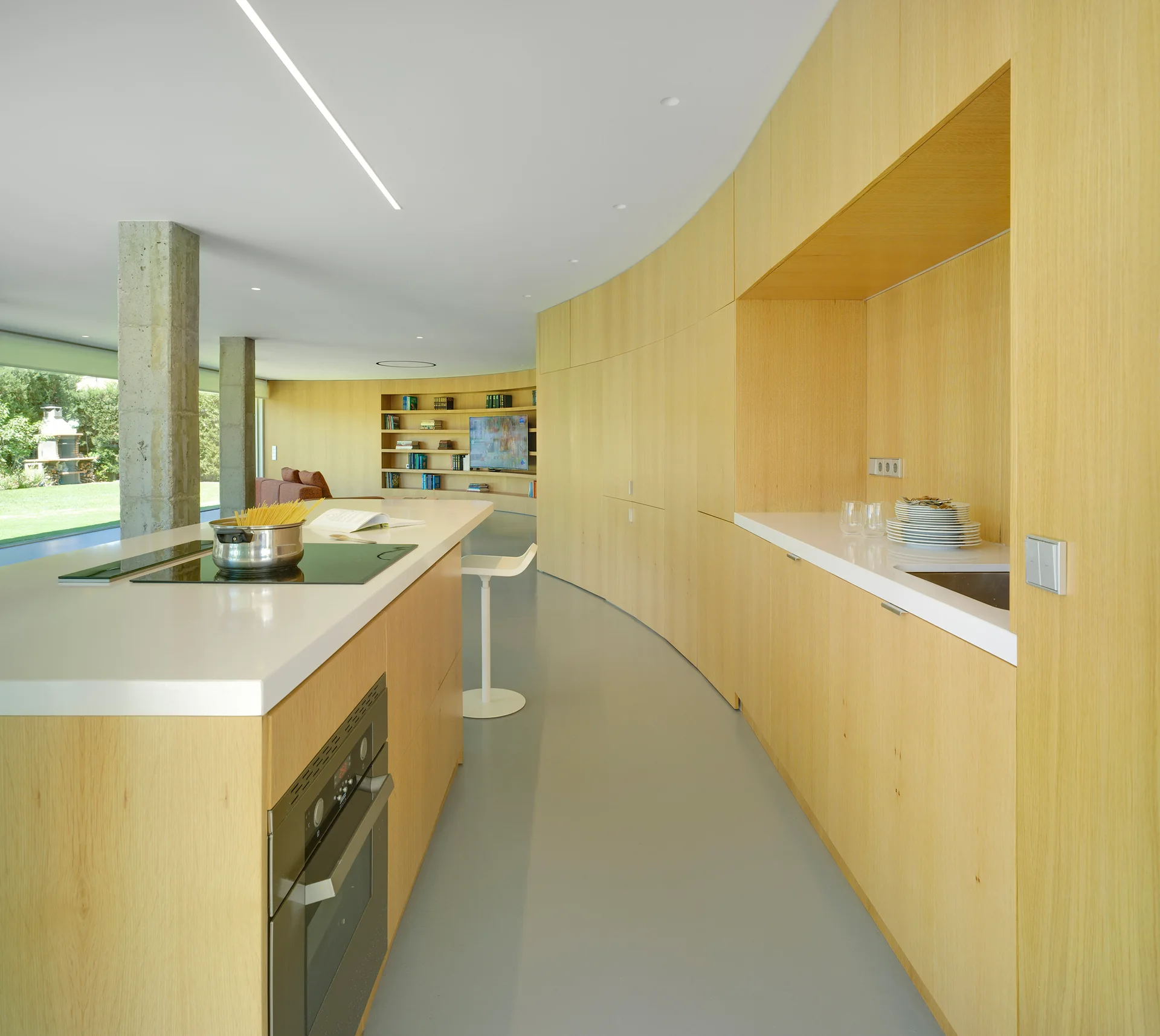 Doméstico Fluido House, Jaime Sepulcre Bernad, Interior, Kitchen, Countertop