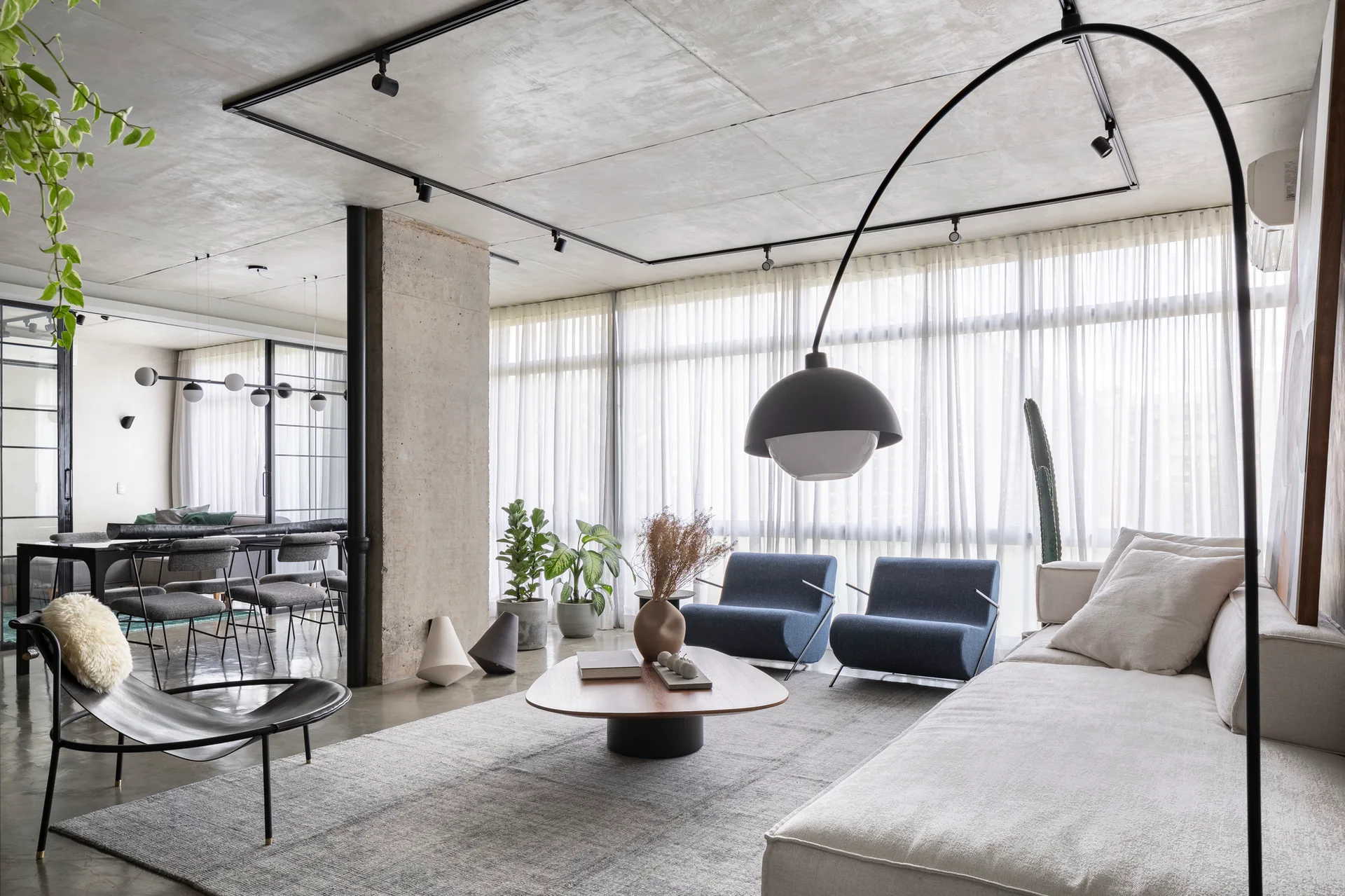 Merlot Apartment, Studio Clarice Semerene, Interior, Living Room, Windows, Chair
