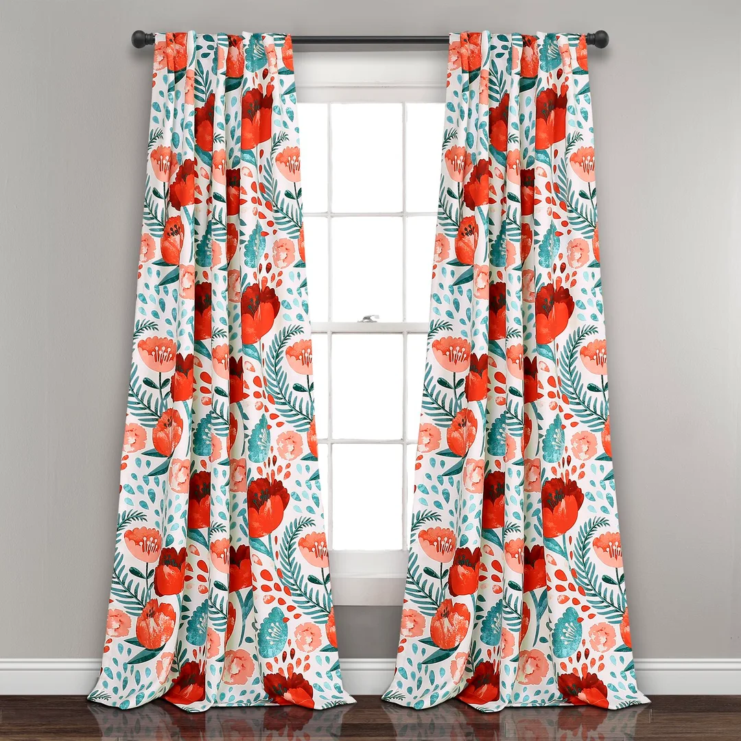 contrasting curtains idea